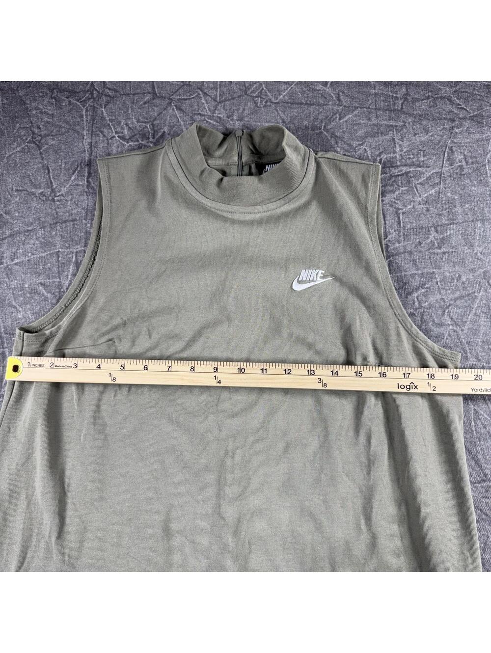 Nike Dress Women's L Green Sage Mock Neck Sleeveless - Picture 3 of 9